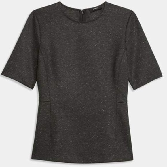 NWT THEORY Fitted Melange Ponte Charcoal - Picture 2 of 11